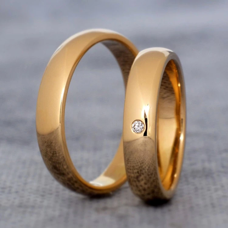 Fedi nuziali v352 in Oro o Platino con Diamante