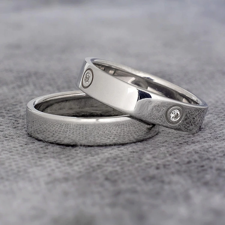 Fedi nuziali v363 in Oro o Platino con Diamante