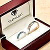 Fedi Nuziali Modello Verragio vp755.2db in Platino con Diamanti Blu