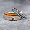 Fedi Nuziali Modello Verragio v755.2db in Oro o Platino con Diamanti Blu