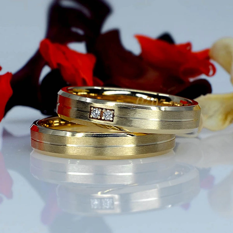 Fedi nuziali v841 in Oro o Platino con Diamanti