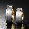 Gouden en diamanten trouwringen v869