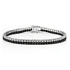 Gouden tennisarmband met zwarte diamanten en kleurloze diamanten br2227dndi