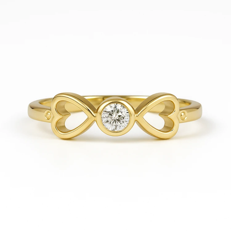 Verlobungs- oder Jubiläumsring i817 in Gold mit farblosem Diamant 0,10 ct – 0,25 ct